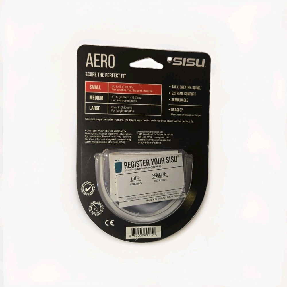 SISU Small NextGen Aero Guard 1.6mm Youth Mouthguard Charcoal Black S16-NG-2 - Picture 2 of 3